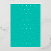 Modern Minimal Aqua Fifty & Fabulous Birthday 箔招待状 (裏面)