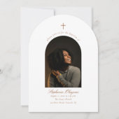 Modern Minimal Arch Photo Christian Adult Baptism 招待状 (正面)
