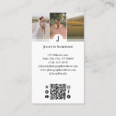 Modern Minimal Arch Photo Photography Professional 名刺 (裏面)