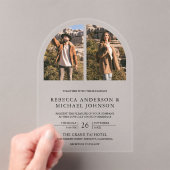 Modern Minimal Arch Photo Wedding アクリル招待状 (インサイチュ (ポータブル))