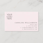 Modern Minimal Baker Pastry Chef Logo Photo Pink 名刺 (正面)