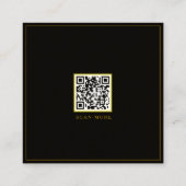 Modern Minimal Black and Gold Squre Business Card スクエア名刺 (裏面)
