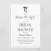Modern Minimal Black Bridal Shower Invitation 招待状 (正面)