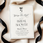 Modern Minimal Black Bridal Shower Invitation 招待状