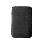 Modern Minimal Black Leopard Print バスマット (正面縦)