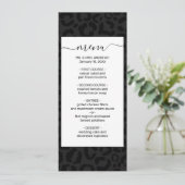 Modern Minimal Black Leopard Print メニュー (スタンド正面)