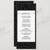 Modern Minimal Black Leopard Print メニュー (正面/裏面)