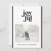 Modern minimal black + white Christmas typography シーズンカード (正面)