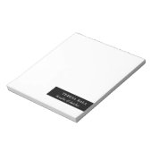 Modern Minimal Black White Stylish Design ノートパッド (回転)