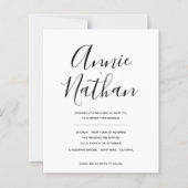 Modern Minimal Black & White Wedding Invitation (正面)