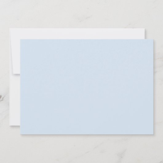 Modern Minimal Blue Script Personalized Stationery ノートカード (裏面)