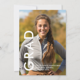 Modern Minimal Bold Grad 案内状