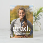 Modern Minimal Bold Photo Grad  案内状 (スタンド正面)