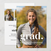Modern Minimal Bold Photo Grad  案内状 (正面/裏面)