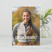 Modern Minimal Bold Photo Graduation 案内状 (スタンド正面)