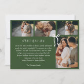 Modern Minimal Bow Merry Moments Photo Collage シーズンカード (裏面)