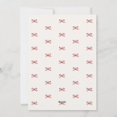 Modern Minimal Bow Six Photo Collage Christmas シーズンカード (裏面)