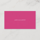Modern Minimal Business Cards | Magenta 名刺 (裏面)