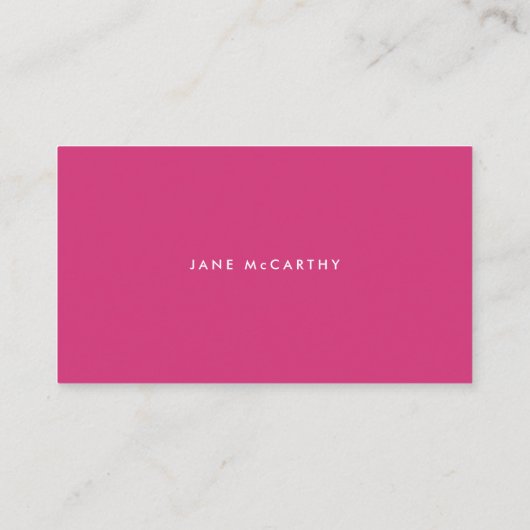 Modern Minimal Business Cards | Magenta 名刺 (裏面)