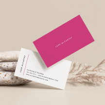 Modern Minimal Business Cards | Magenta