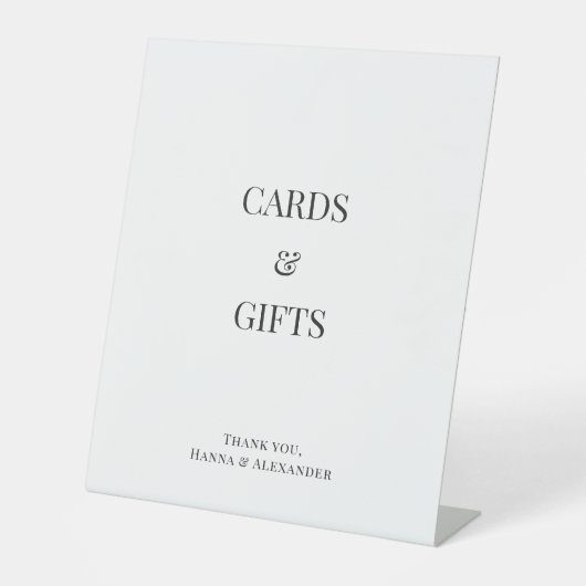 Modern Minimal Cards & Gifts Wedding Sign 台座サイン (正面)