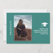 Modern Minimal Chic Graduation Announcement Card 案内状 (正面)