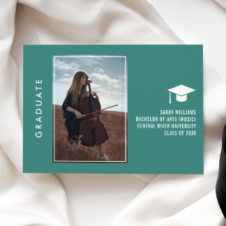 Modern Minimal Chic Graduation Announcement Card 案内状