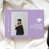 Modern Minimal Chic Masters Grad Announcement Card 案内状