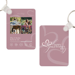 Modern Minimal Chic Music Player Photo Galentines キーホルダー