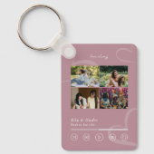 Modern Minimal Chic Music Player Photo Galentines キーホルダー (正面)