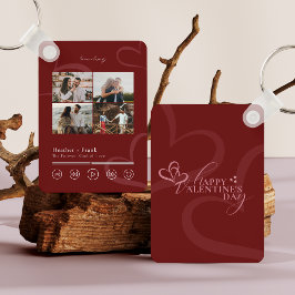 Modern Minimal Chic Music Player Photo Valentine's キーホルダー