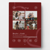 Modern Minimal Chic Music Player Photo Valentine's フォトプラーク (正面)