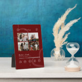 Modern Minimal Chic Music Player Photo Valentine's フォトプラーク (側面)