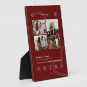 Modern Minimal Chic Music Player Photo Valentine's フォトプラーク (側面)
