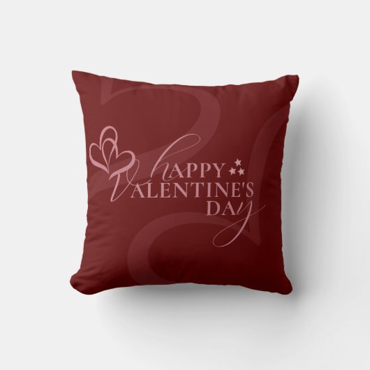 Modern Minimal Chic Music Player Valentine's Day クッション (正面)