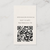Modern Minimal Chocolate Tasting Qr Code 名刺 (裏面)