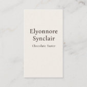 Modern Minimal Chocolate Tasting Qr Code 名刺 (正面)