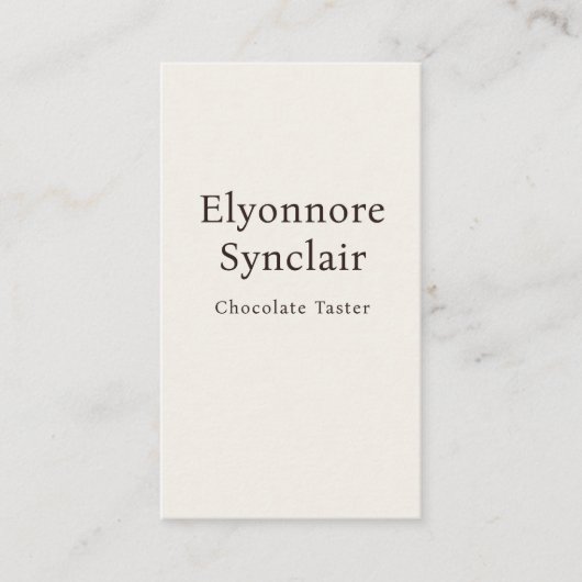 Modern Minimal Chocolate Tasting Qr Code 名刺 (正面)