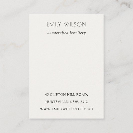 Modern Minimal Christmas Tree Heart Hairpin Logo 名刺 (裏面)