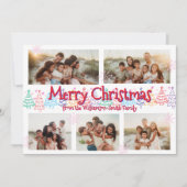 Modern Minimal Christmas Whimsical Doodle 5 Photo シーズンカード (正面)