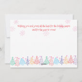 Modern Minimal Christmas Whimsical Doodle 5 Photo シーズンカード (裏面)