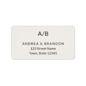 Modern Minimal City Hall Return ラベル (正面)