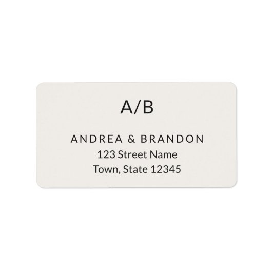 Modern Minimal City Hall Return ラベル (正面)