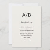 Modern Minimal City Hall Save the Date Card (正面)