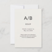 Modern Minimal City Hall Wedding RSVP Card (正面)