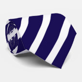Modern Minimal Classic Formal Blue White Stripes ネクタイ (ロール)
