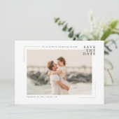 Modern Minimal Coastal Photo Wedding Save the Date セーブザデート (スタンド正面)