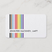 MODERN MINIMAL colorful simple rainbow pride LGBTQ 名刺 (正面)