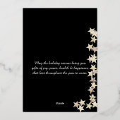 Modern minimal,Company  elegant XO XO 箔シーズンカード (裏面)