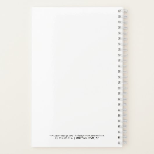 Modern Minimal Custom Logo Business Notebook ノートブック (裏面)